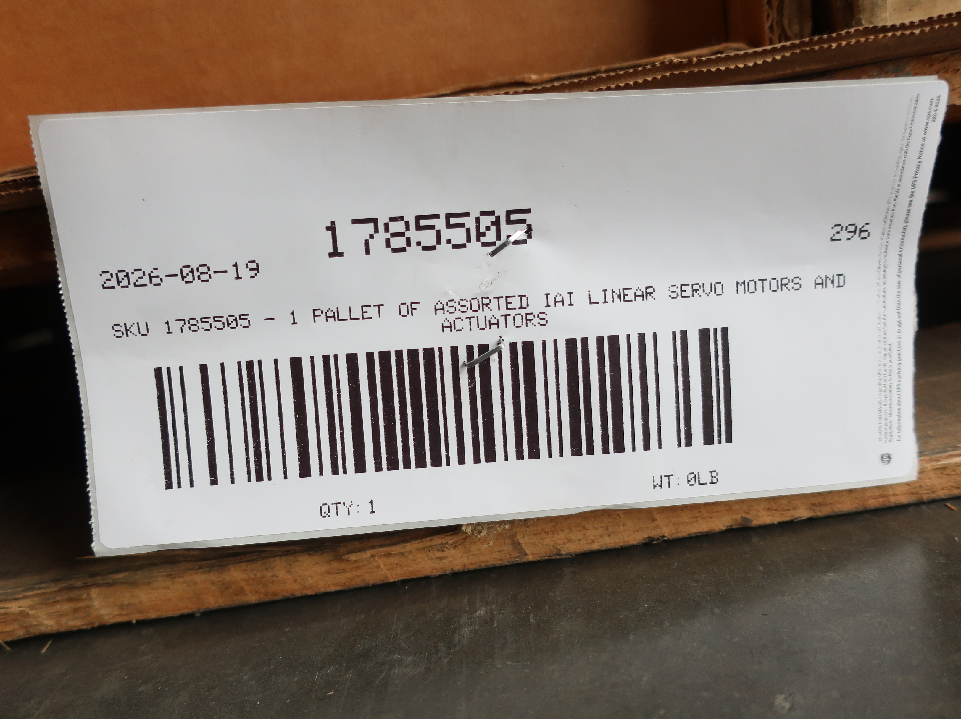 SKU 1785505 - PALLET OF ASSORTED IAI LINEAR SERVO MOTORS AND ACTUATORS - LINEAR SERVO MOTORS