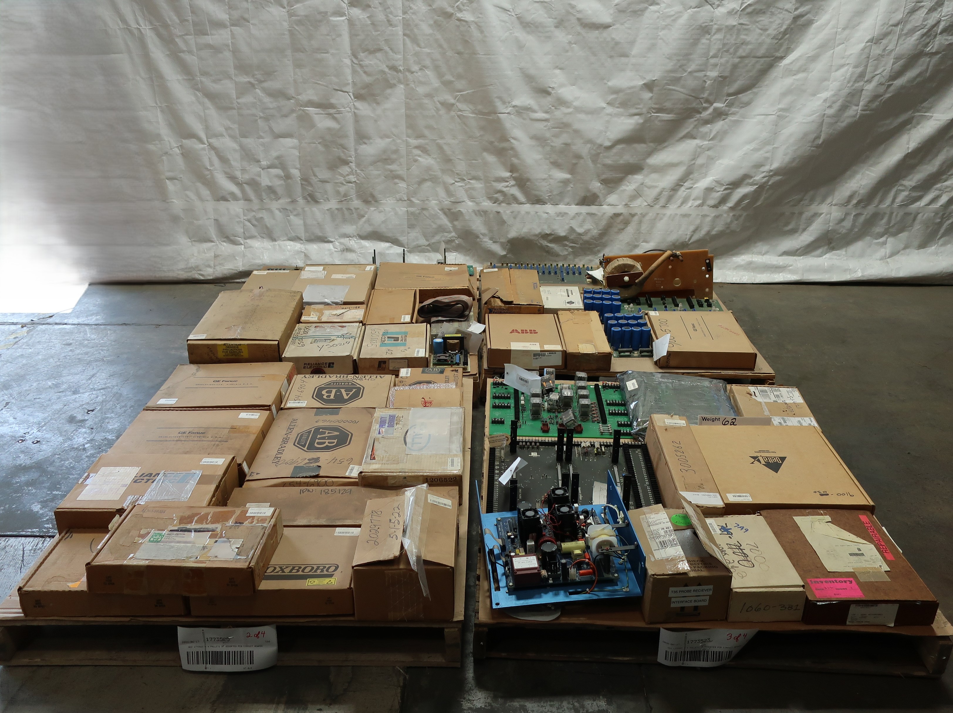 SKU 1773523 - 4 PALLETS OF ASSORTED PCB CIRCUIT BOARDS - PCB CIRCUIT BOARDS