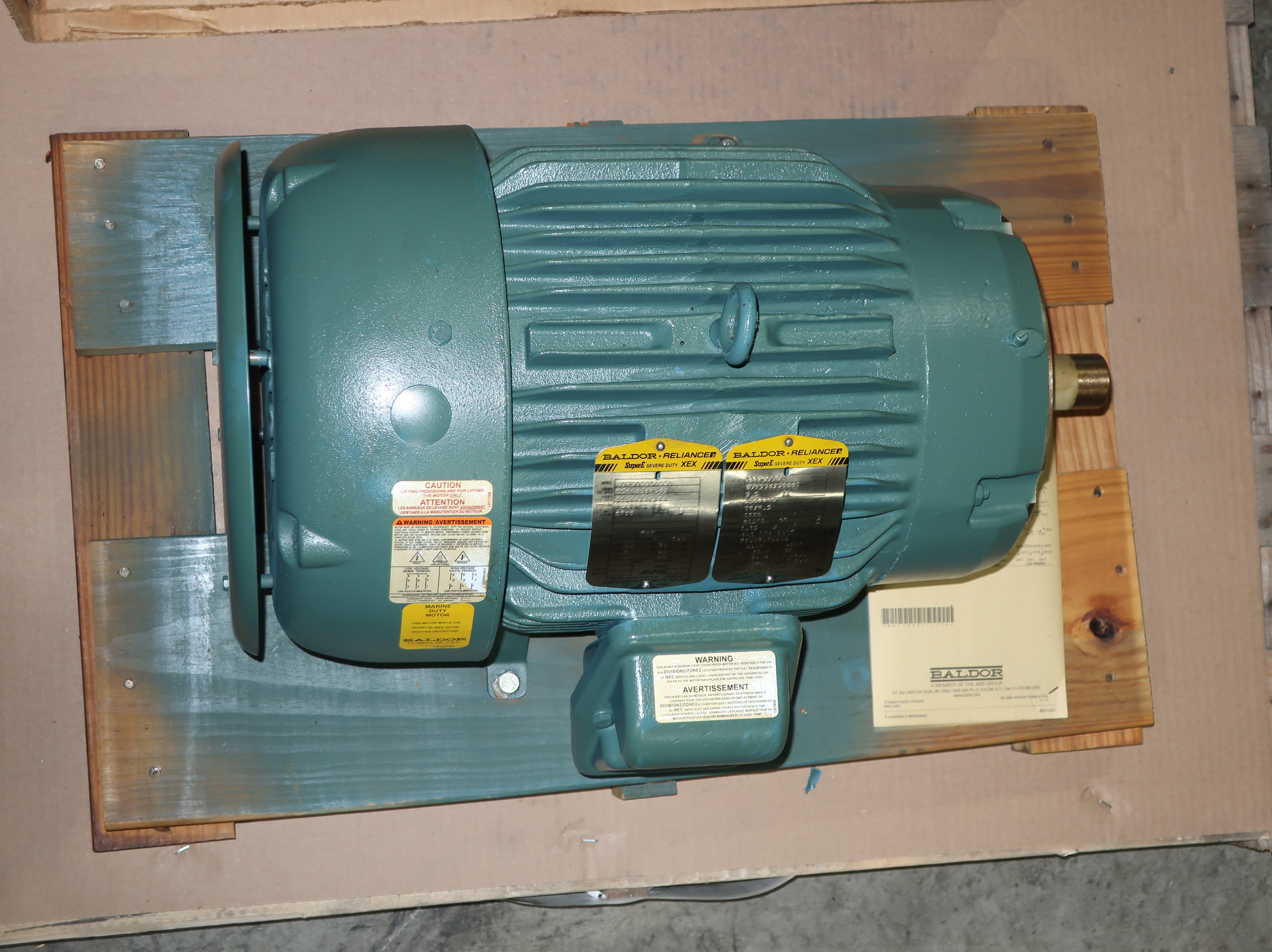 Baldor 7.5 HP Three Phase Motor 213TC 2700 RPM 460 V AC - AC MOTOR