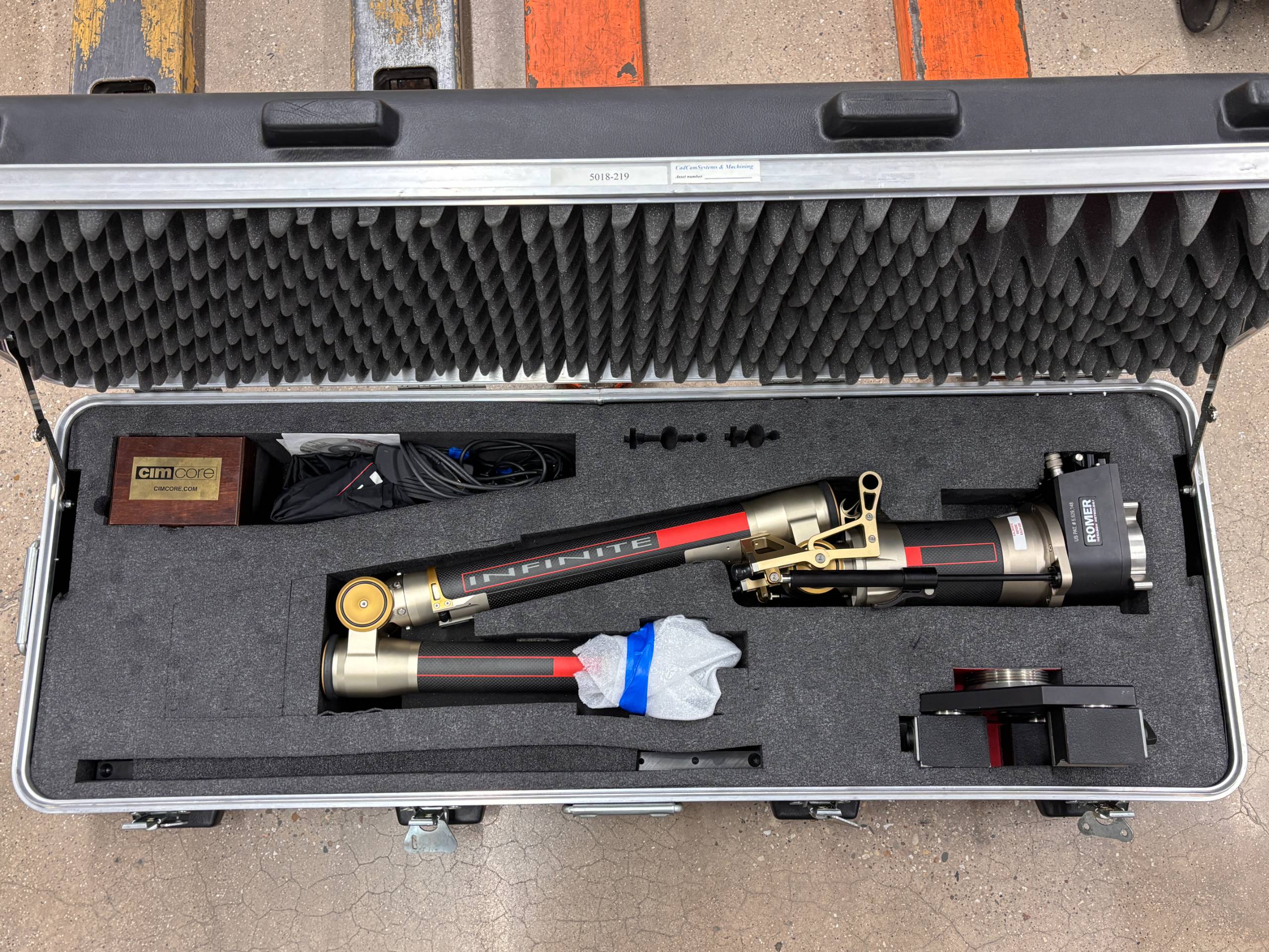 ROMER CIMCORE INFINITE 5018 - 6-AXIS CMM ARM WITH CARRYING CASE - DIMENSIONAL MEASUREMENT