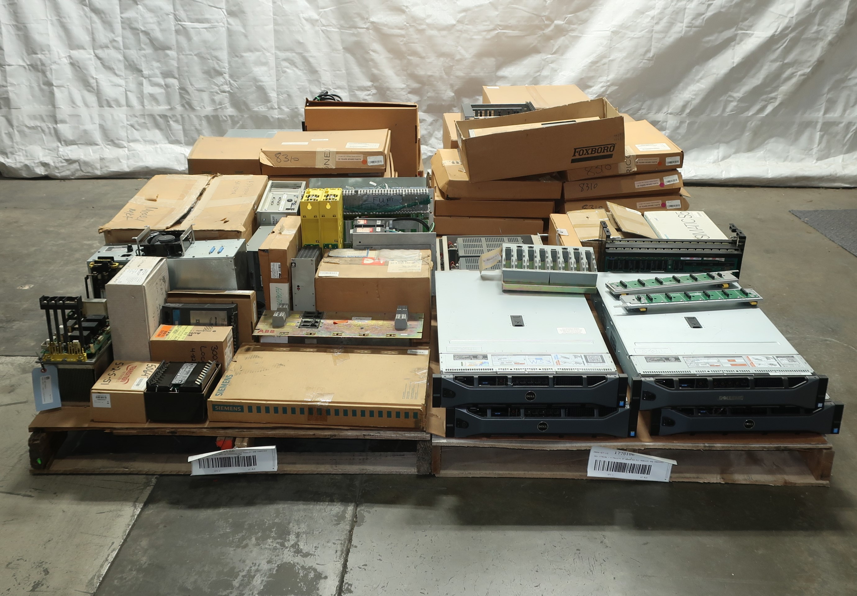 SKU 1778186 - 4 PALLETS OF ASSORTED PLC MODULES AND CHASSIS - AUTOMATION & CONTROLS