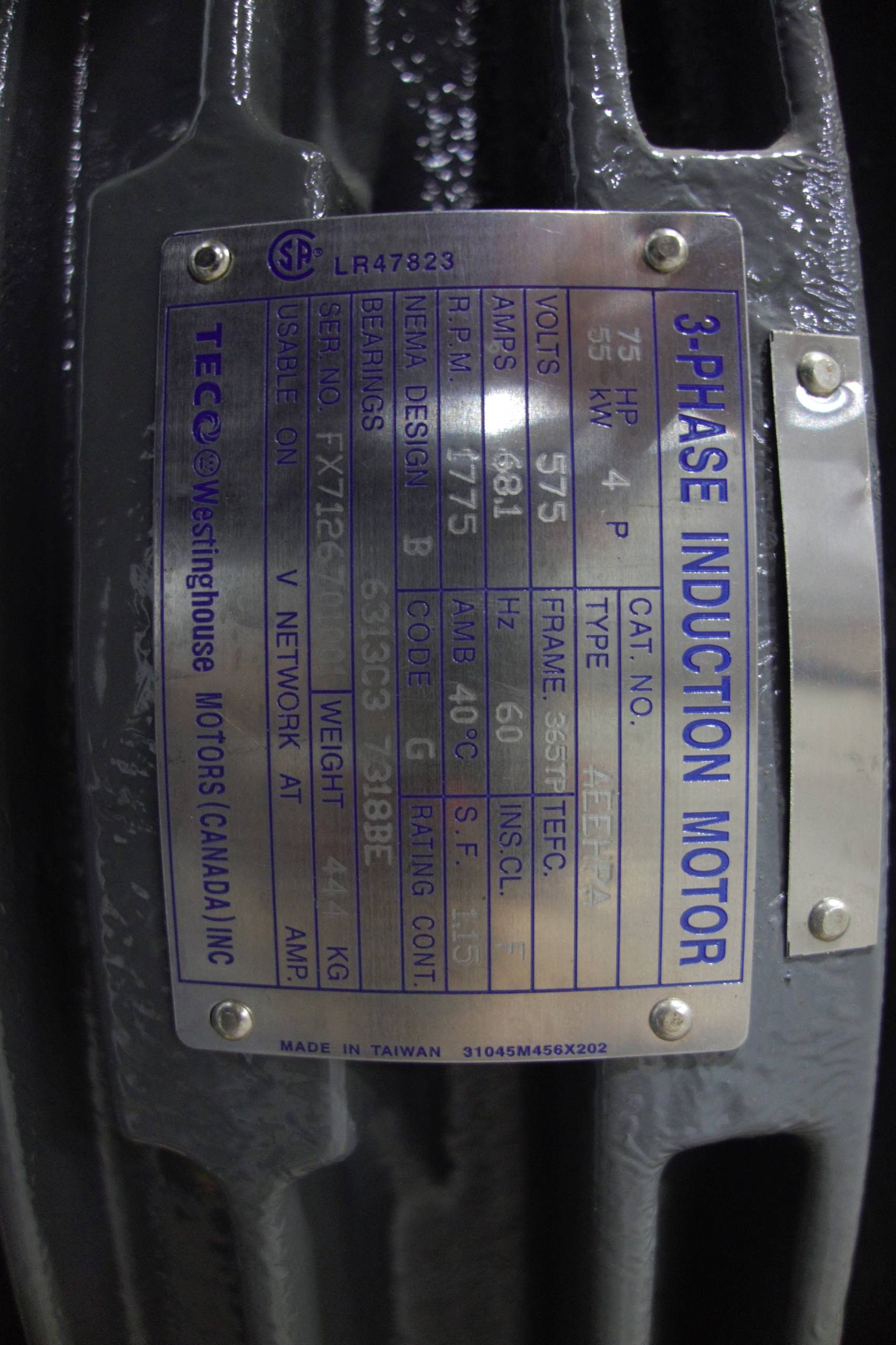 SKU 1786025 - TECO WESTINGHOUSE AEEHPA VERTICAL MOTOR - ELECTRIC MOTORS