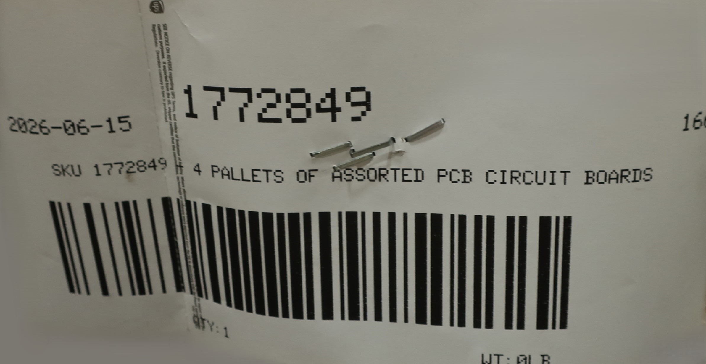 SKU 1772849 - 4 PALLETS OF ASSORTED PCB CIRCUIT BOARDS - PCB CIRCUIT BOARDS