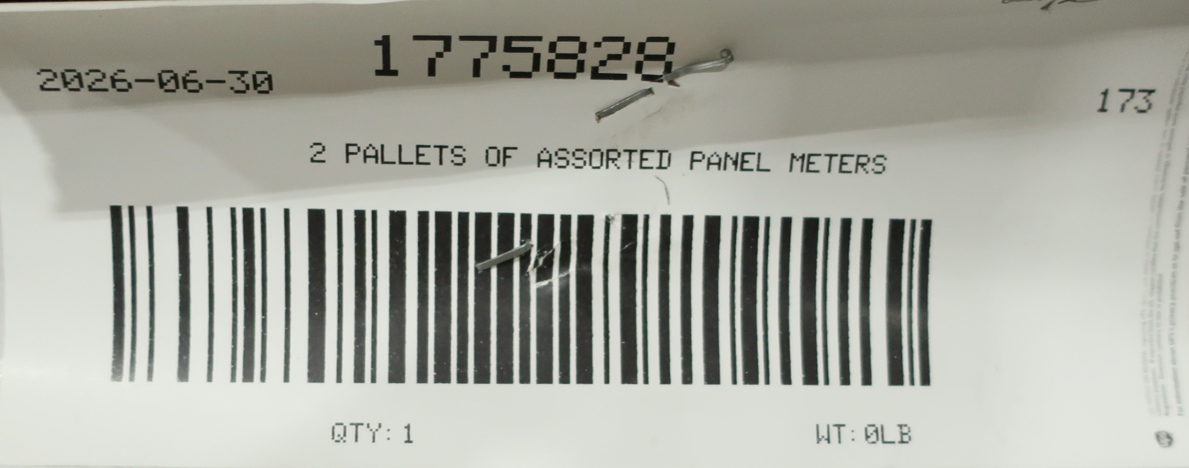 SKU 1775828 - 2 PALLETS OF ASSORTED PANEL METERS - PANEL METERS